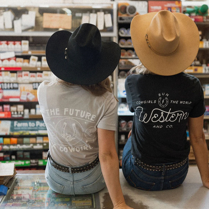 WESTERN AND CO FUTURE IS COWGIRL TEE