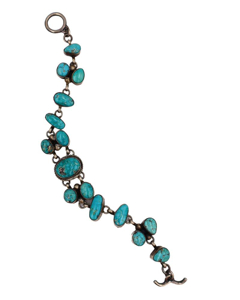 TURQUOISE STONES TOGGLE BRACELET