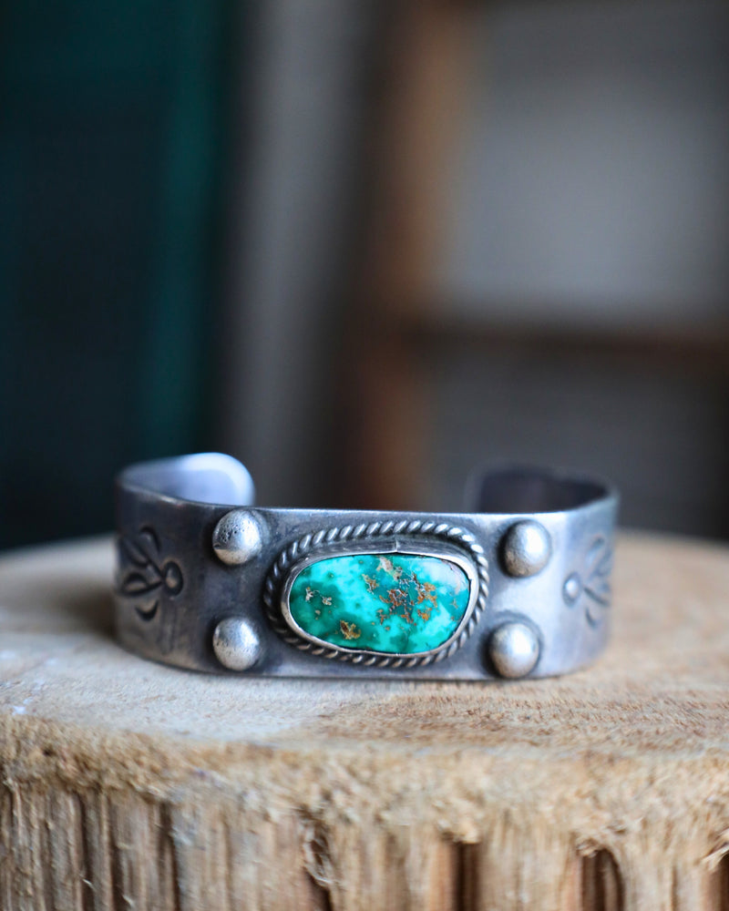 NANCY ROSE ROYSTON TURQUOISE HARVEY 1940'S VINTAGE CUFF