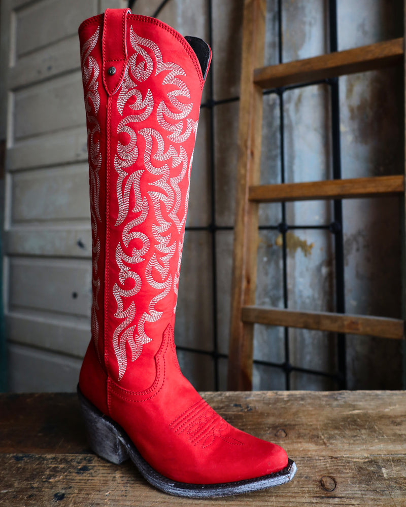 Cowgirl red boots best sale