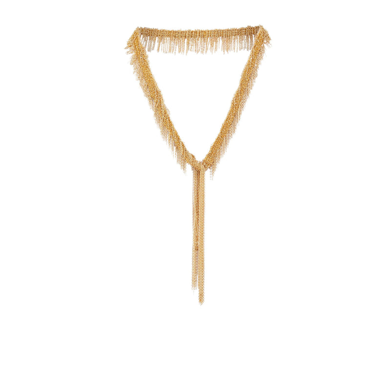 MARIE LAURE CHAMOREL GOLD LARIAT NECKLACE