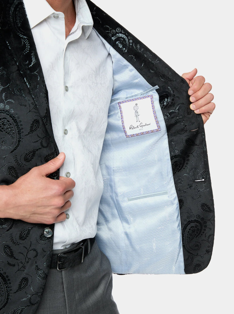 ROBERT GRAHAM ABNEY BLACK SPORT COAT