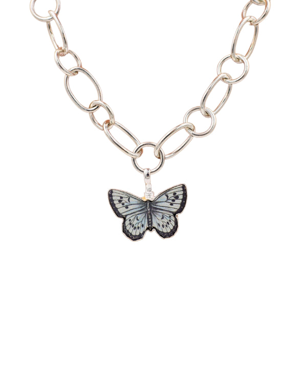 COREEN CORDOVA GREY BUTTERFLY PENDANT