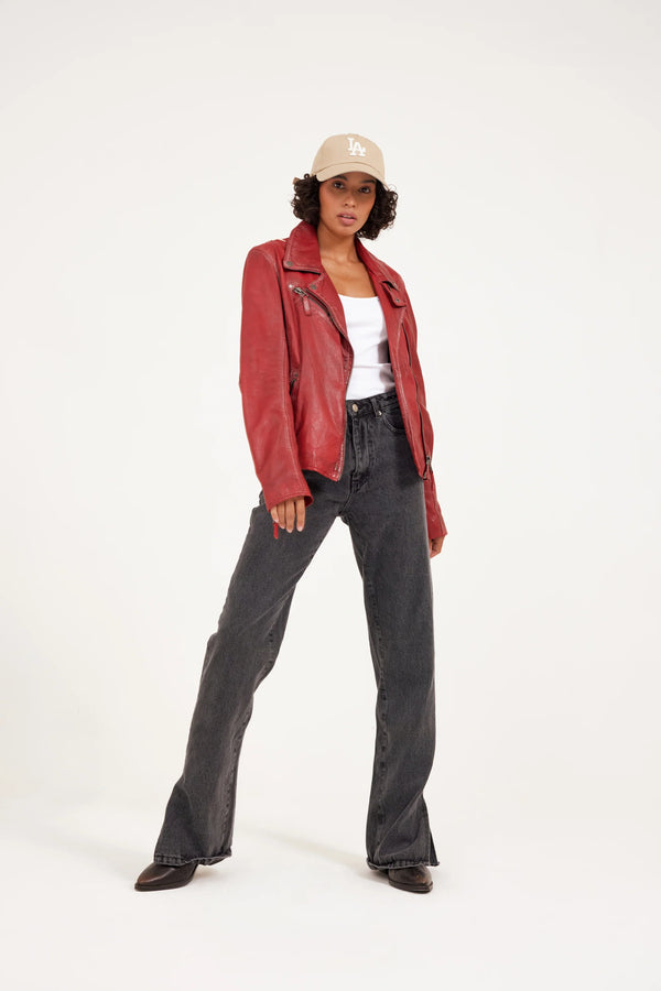 MAURITIUS WOMEN'S CHRISTY STAR WITH BUCKLES JACKET- RED