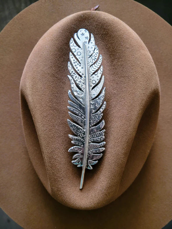 THE WINGED HEART STERLING SILVER MYSTIC FEATHER