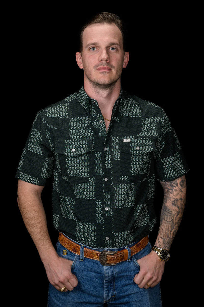 Ferrell The Dallas - Green Short Sleeve Snap