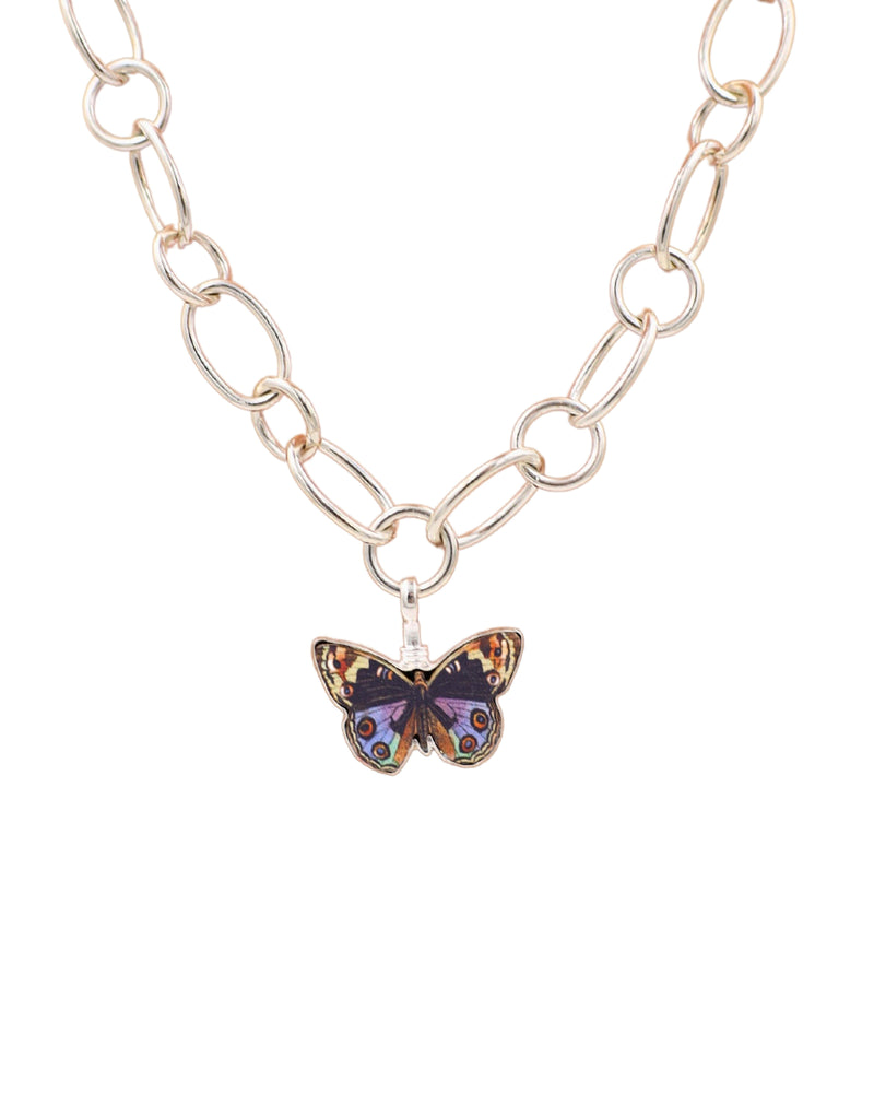 COREEN CORDOVA TINY MULTI COLOR BUTTERFLY PENDANT