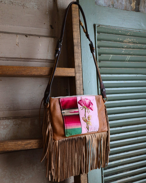 TOTEM TAN FRINGE ROSE HEADSTALL BAG