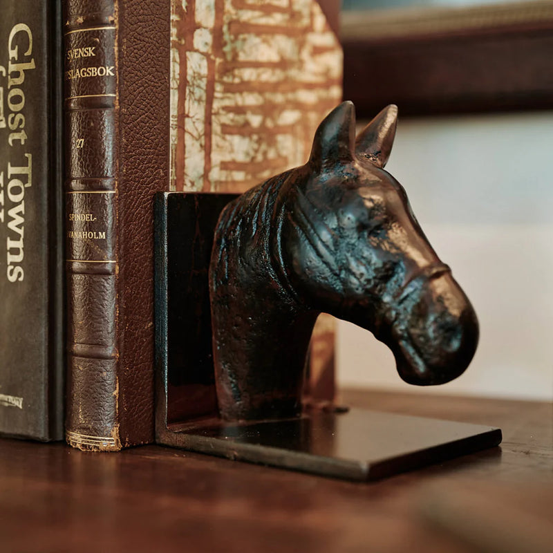 JAN BARBOGLIO HORSE TRIPLE CORONA BOOKENDS