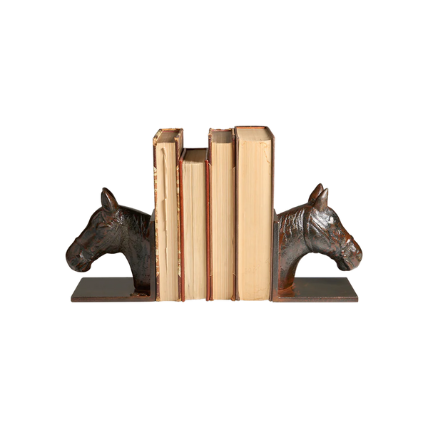 JAN BARBOGLIO HORSE TRIPLE CORONA BOOKENDS