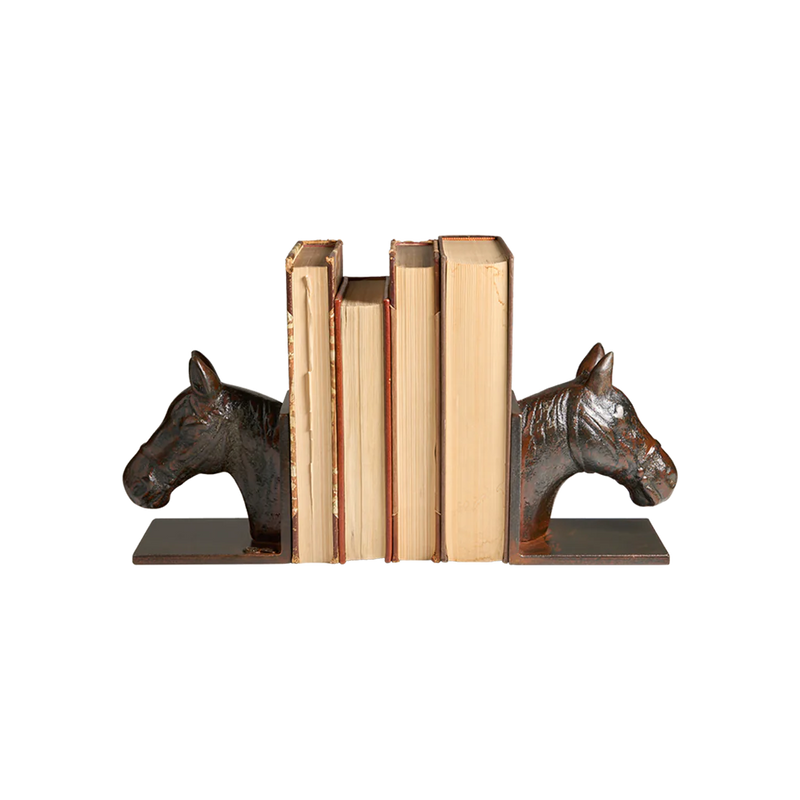 JAN BARBOGLIO HORSE TRIPLE CORONA BOOKENDS