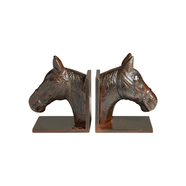 JAN BARBOGLIO HORSE TRIPLE CORONA BOOKENDS