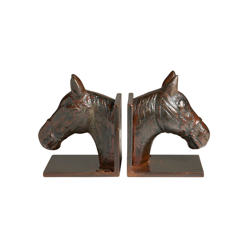 JAN BARBOGLIO HORSE TRIPLE CORONA BOOKENDS