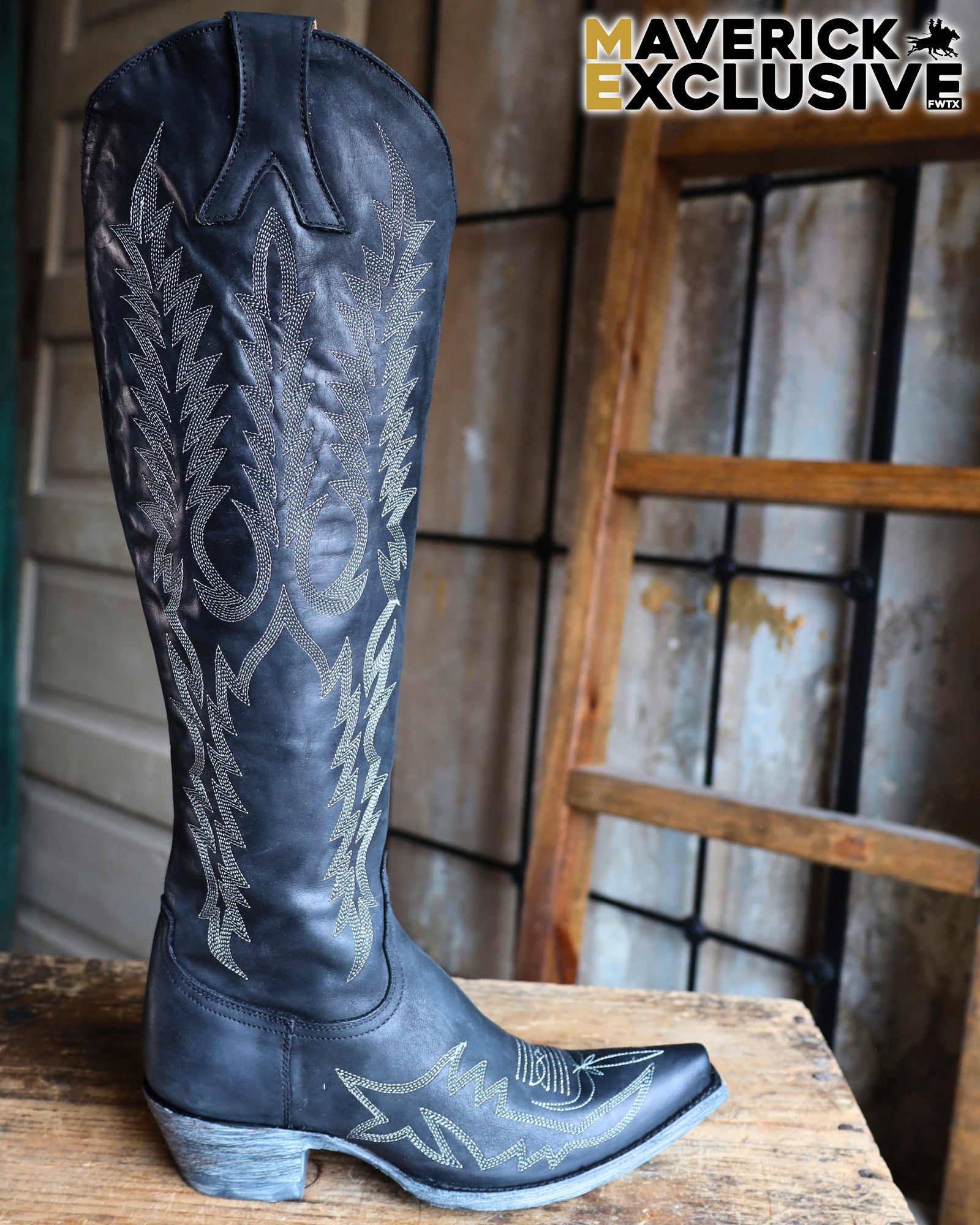 MARCYS' マーシー　ジョーカー　CHARCOAL BLACK XXL Maverick Exclusive OLD GRINGO WOMEN'S MAYRA MATTE BLACK 18