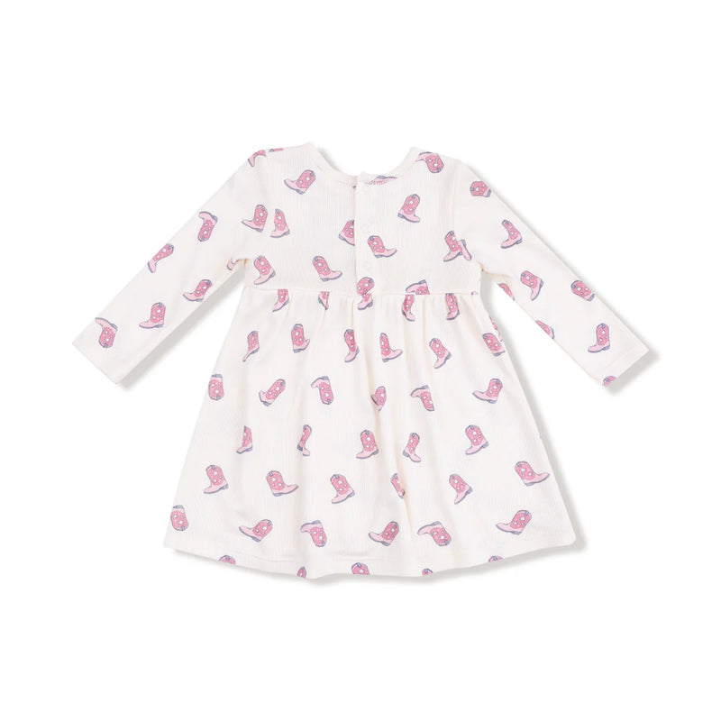 Angel Dear Cowboy Boot Simple Dress + Bloomer