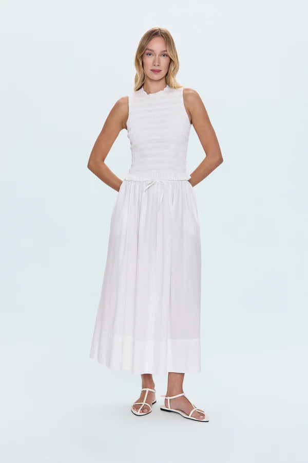 Pistola Noelle Poplin Maxi Skirt- Le Blanc