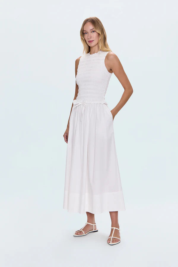 Pistola Noelle Poplin Maxi Skirt- Le Blanc