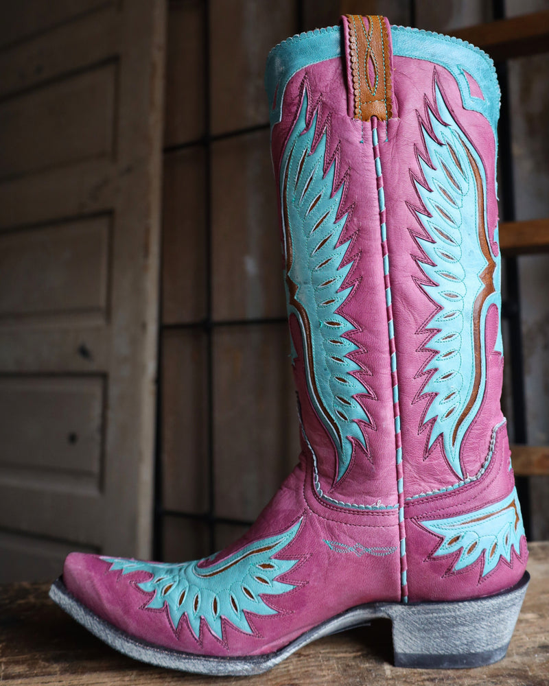 OLD GRINGO WOMEN'S EAGLE BOOT- PURPLE/AQUA