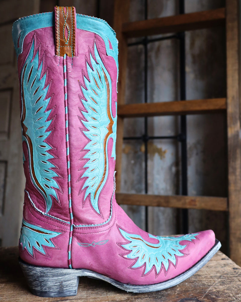 OLD GRINGO WOMEN'S EAGLE BOOT- PURPLE/AQUA