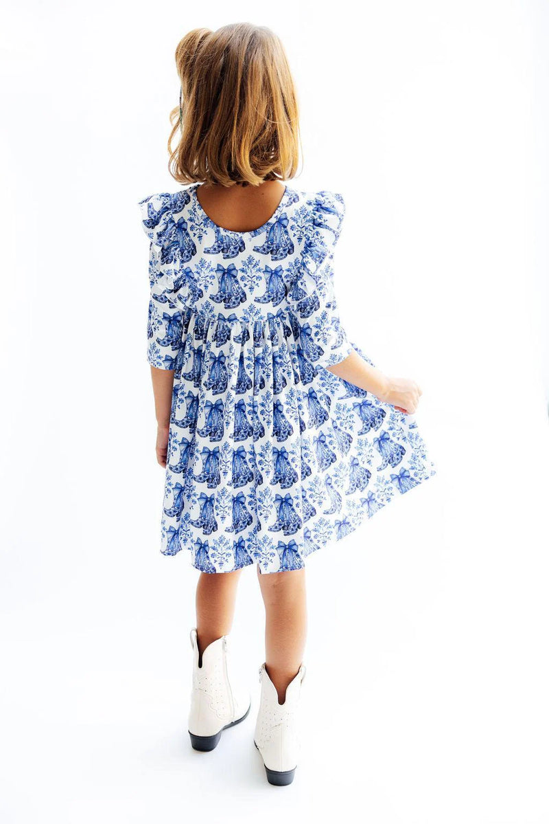 Mila & Rose Southern Belle 3/4 Sleeve Ruffle Twirl Dress