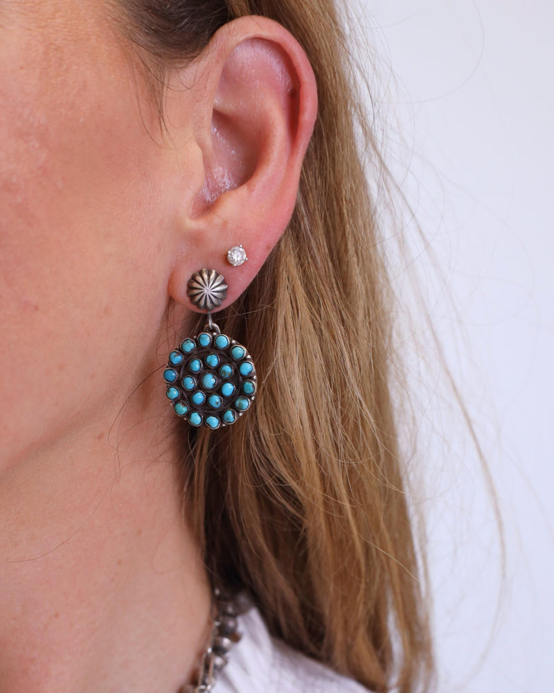 NANCY ROSE PETTI POINT TURQUOISE NECKLACE AND EARRING SET