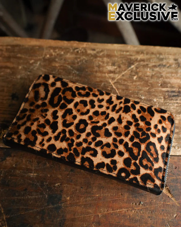 Maverick Exclusive Cheetah With Zipper Gold Wallet