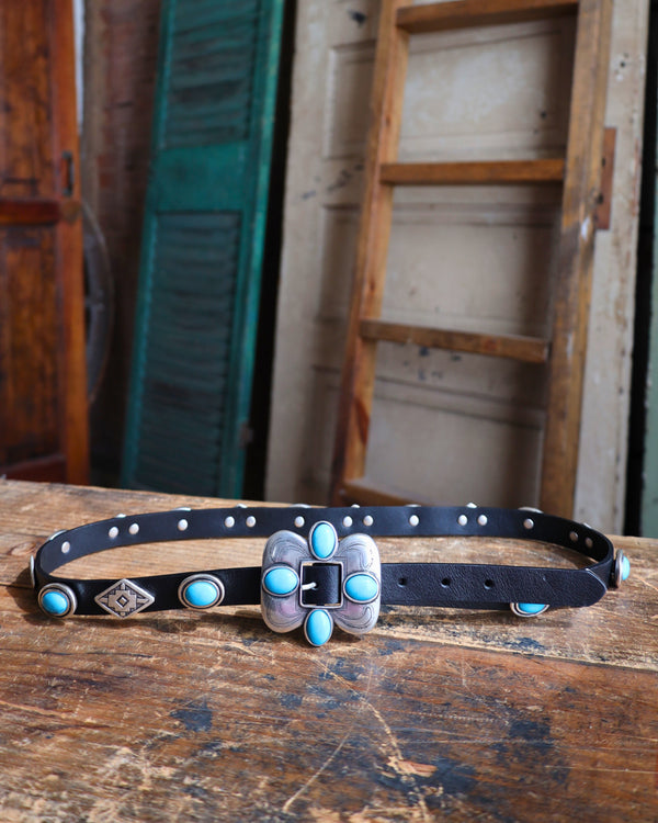 Streets Ahead Diamond & Turquoise Conchos .75" Belt