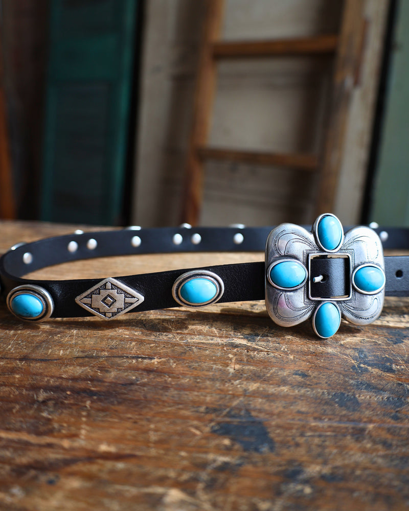 Streets Ahead Diamond & Turquoise Conchos .75" Belt