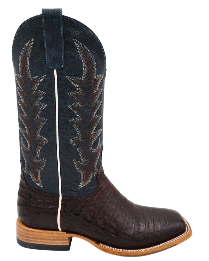 HORSE POWER MEN'S CAIMAN BELLY CHOCOLATE BOOT