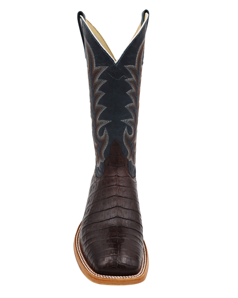 HORSE POWER MEN'S CAIMAN BELLY CHOCOLATE BOOT