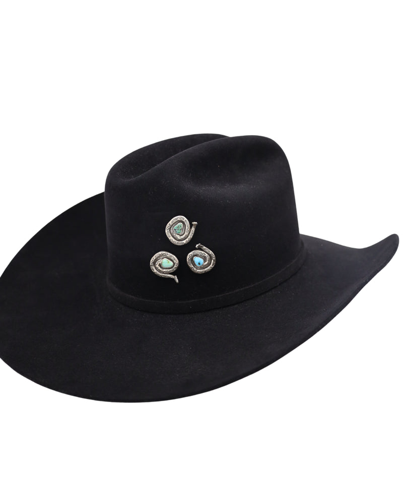 HALLETT PEAK COILED RATTLESNAKE HAT PIN