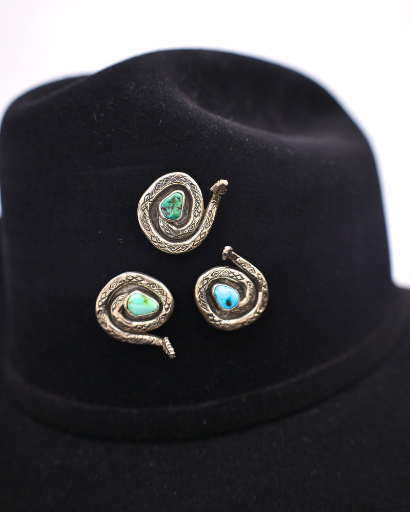 HALLETT PEAK COILED RATTLESNAKE HAT PIN