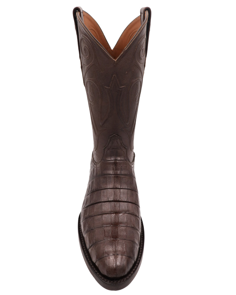 BROWN CAIMAN MENS BOOT WITH ROUND TOE
