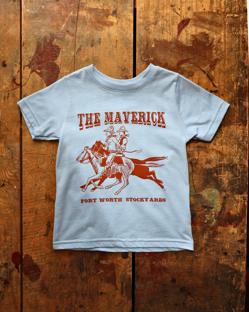 MAVERICK TODDLER 2 RIDERS TEE- LIGHT BLUE