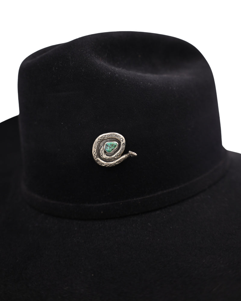 HALLETT PEAK COILED RATTLESNAKE HAT PIN