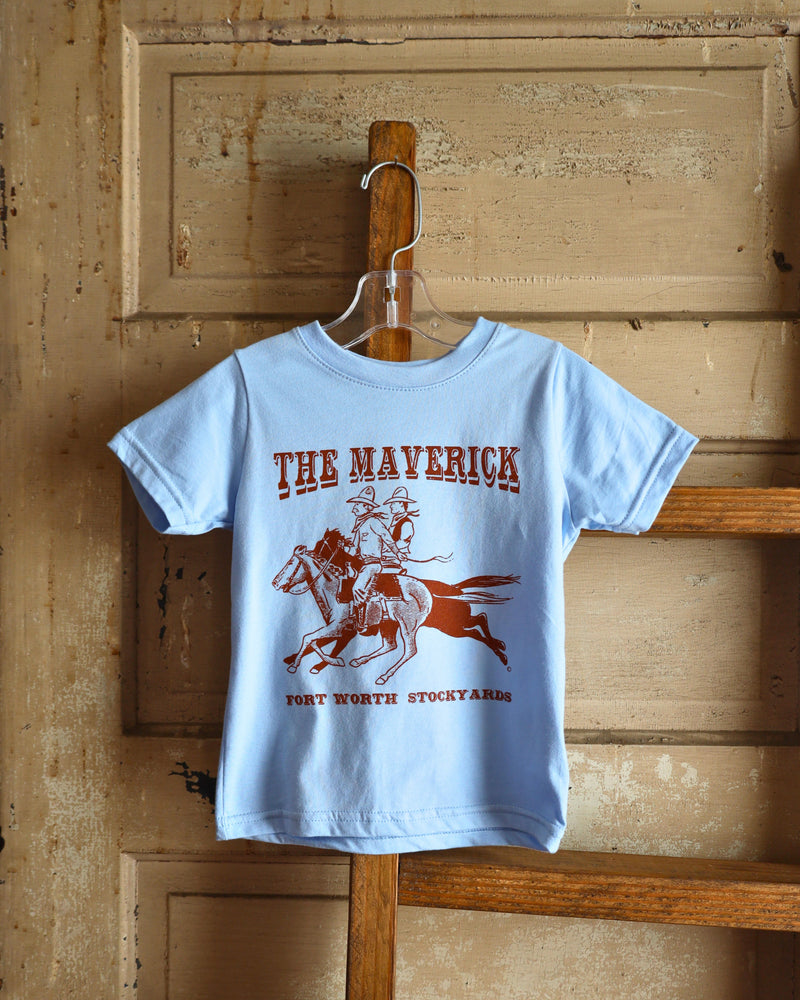 MAVERICK TODDLER 2 RIDERS TEE- LIGHT BLUE