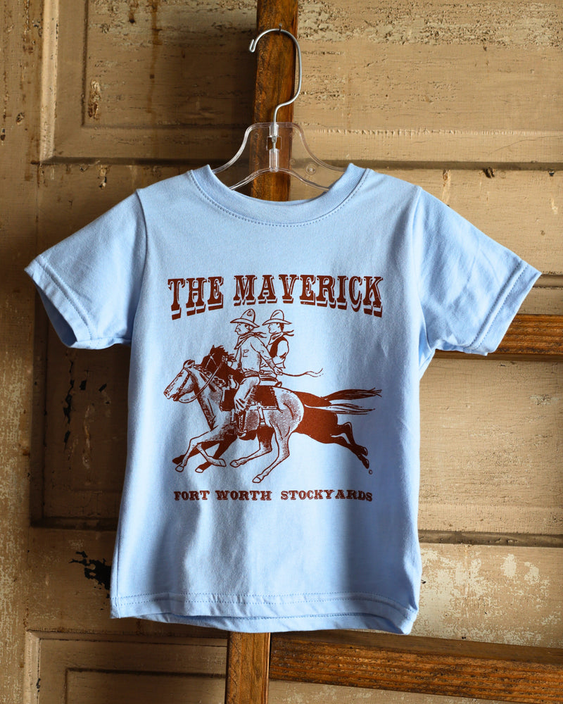 MAVERICK TODDLER 2 RIDERS TEE- LIGHT BLUE