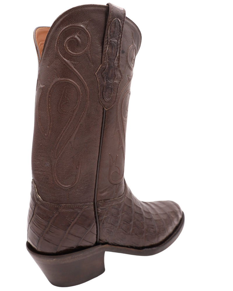 BROWN CAIMAN MENS BOOT WITH ROUND TOE