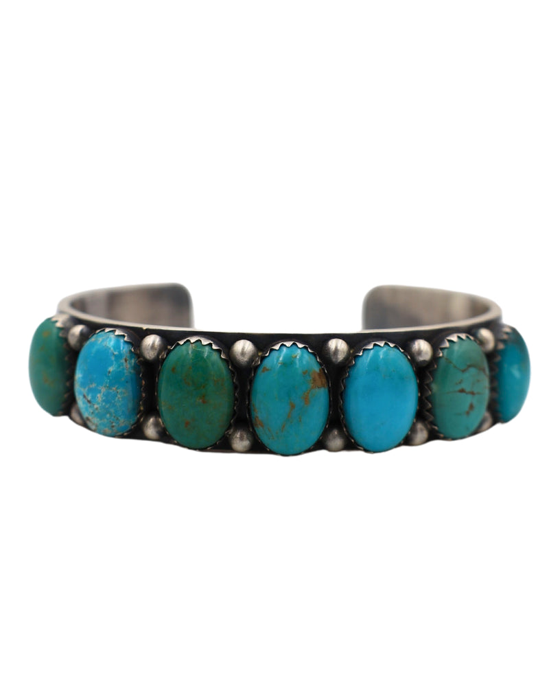 7 TURQUOISE OVALS CUFF