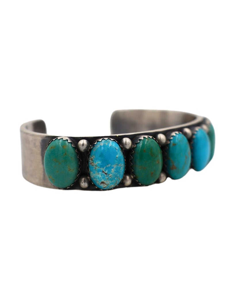 7 TURQUOISE OVALS CUFF