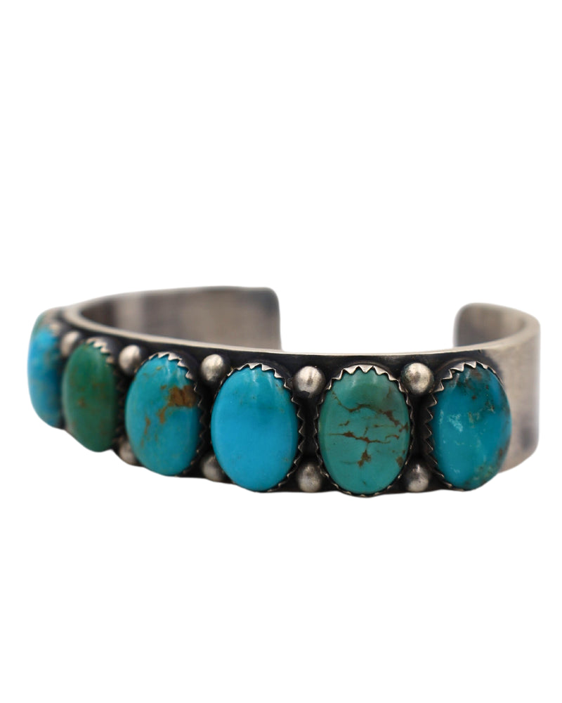 7 TURQUOISE OVALS CUFF