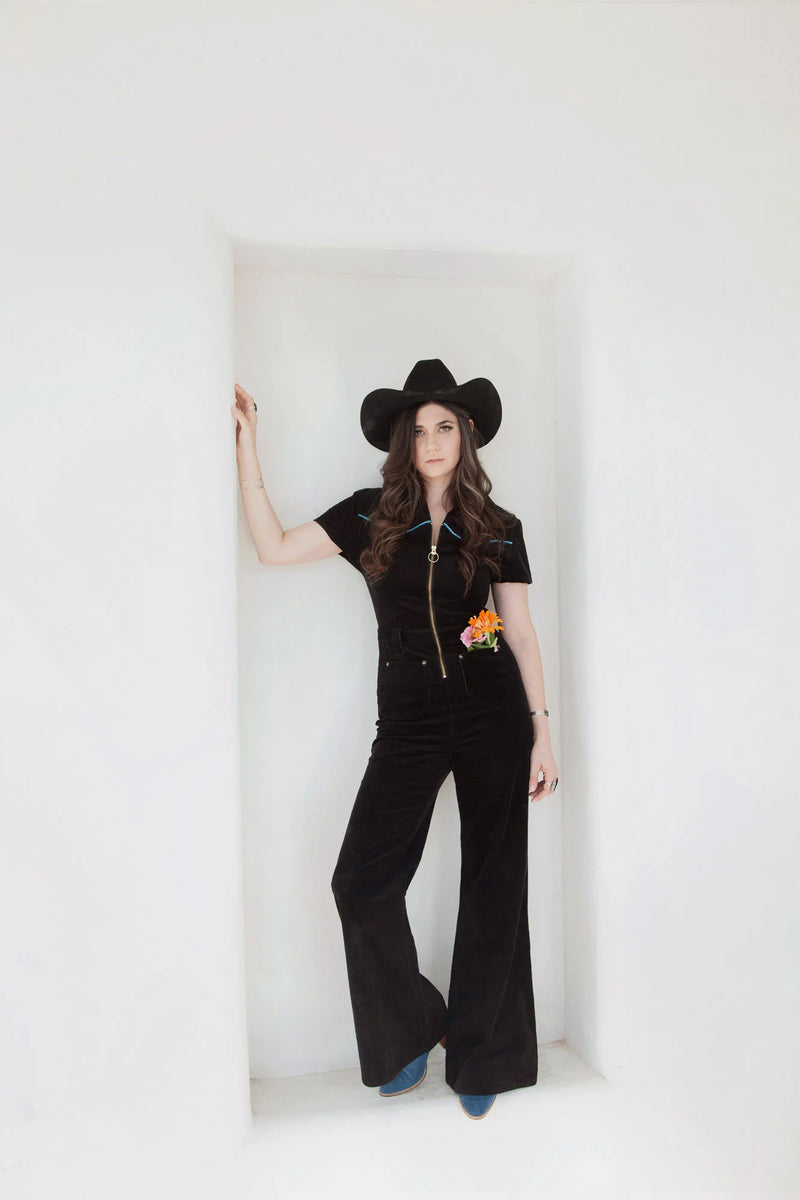 CLASSIC ROCK COUTURE WILD CHILD CORDUROY JUMPSUIT