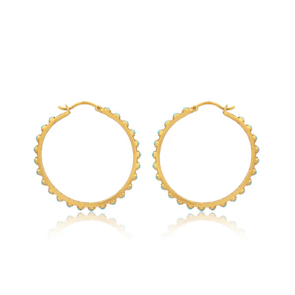 Christina Greene Turquoise Hoop Earrings