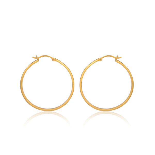 CHRISTINA GREENE MATTE HOOP EARRINGS