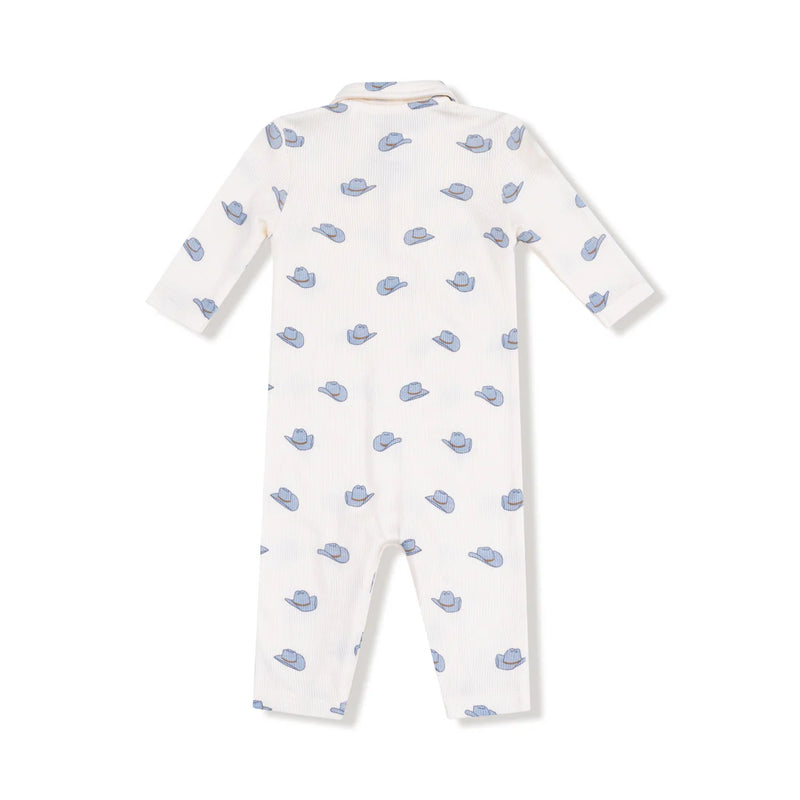 Angel Dear Petite Cowboy Hats Polo Romper