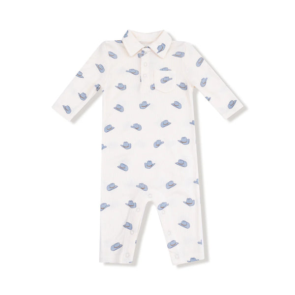 Angel Dear Petite Cowboy Hats Polo Romper