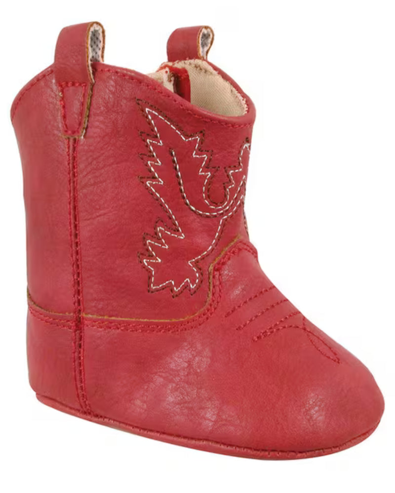 red infant boot