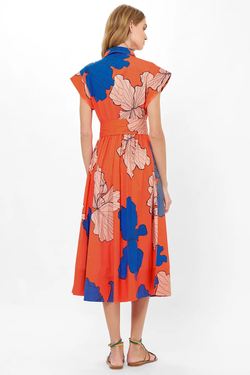 red belted shirt dress The Naomi Belted Button-Up Shirt Dress