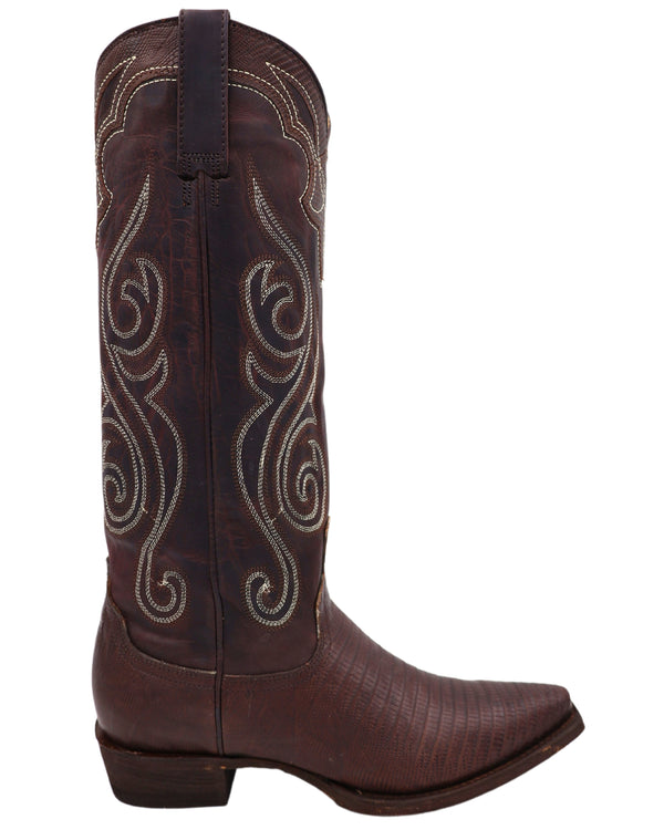 Brown cowboy boot