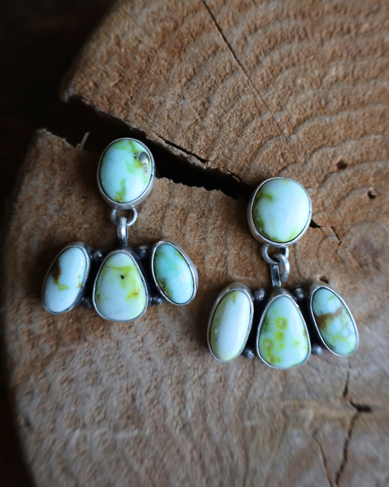 4 Palomino Turquoise Drop Post Earring